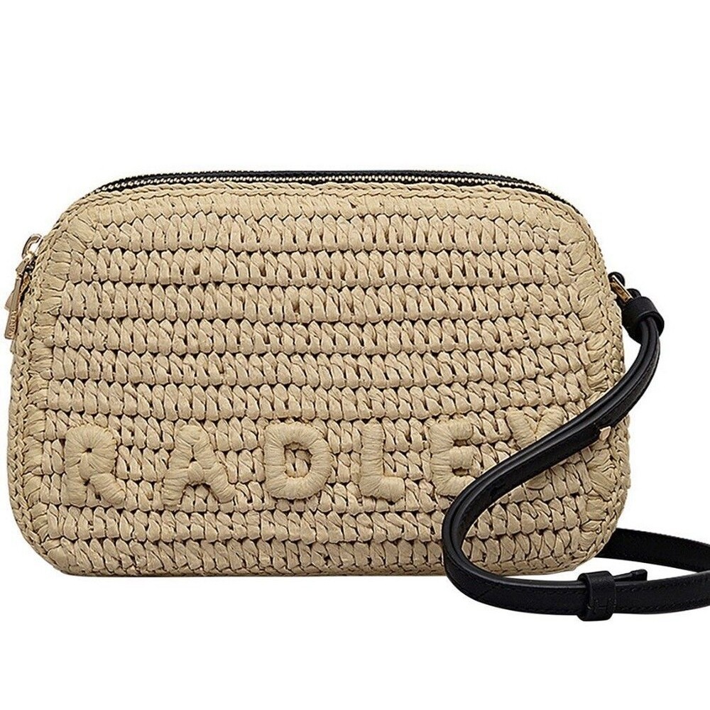 Radley London Dukes Place Natural Raffia Crossbody Bag Purse Woven NWT